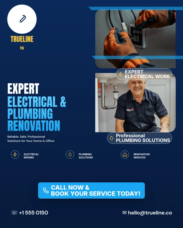 Trueline Fix post: Expert electrical and plumbing renovation