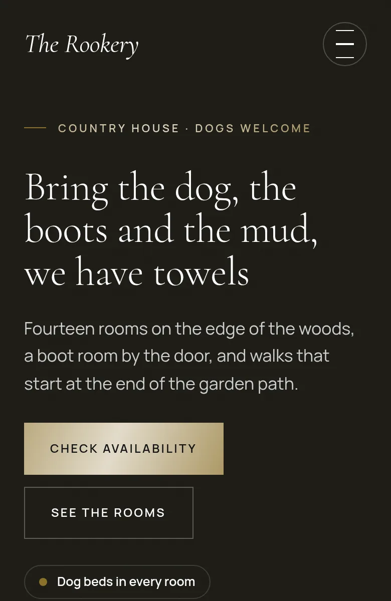 The Rookery website