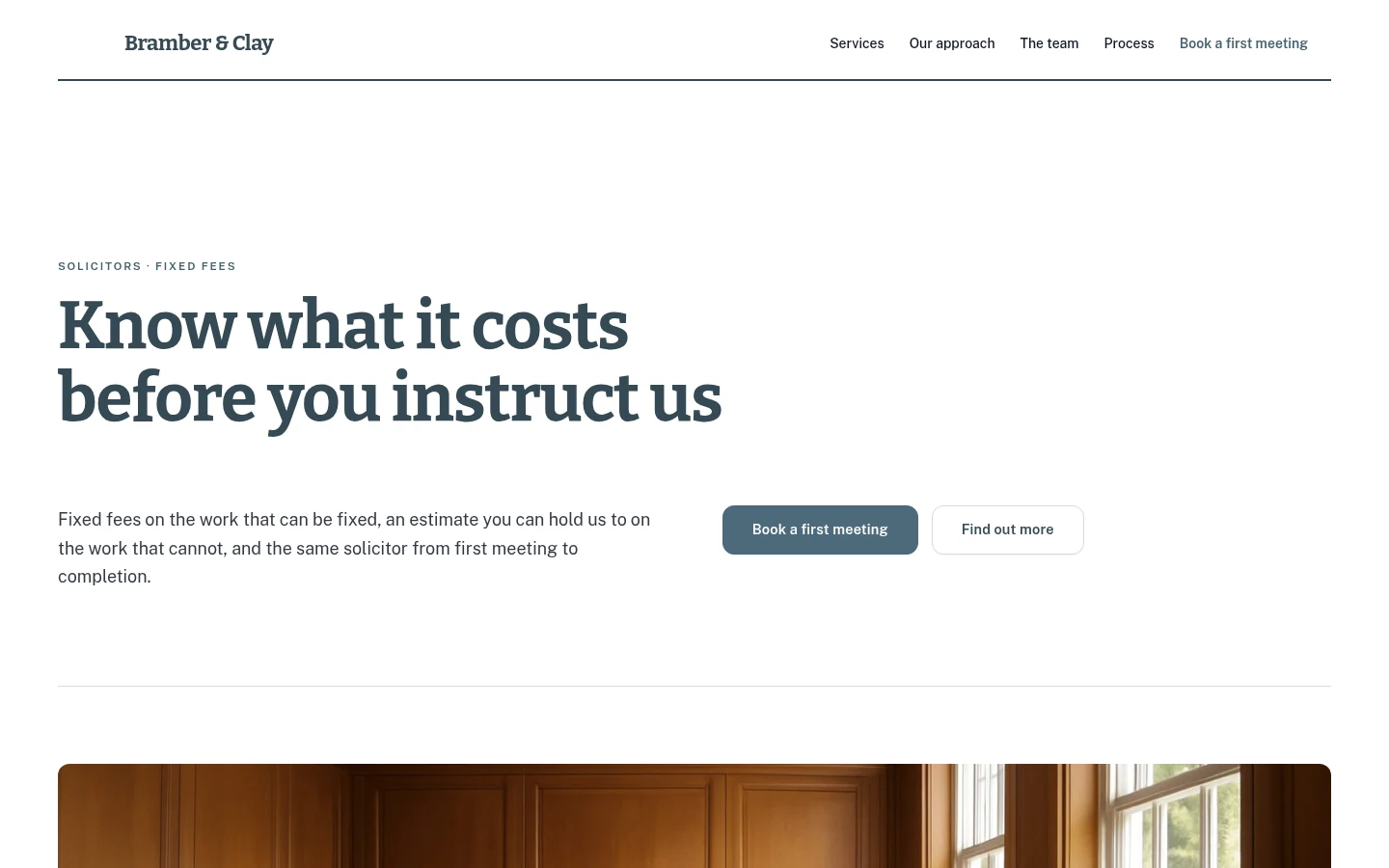 The Bramber & Clay website, as a visitor sees it