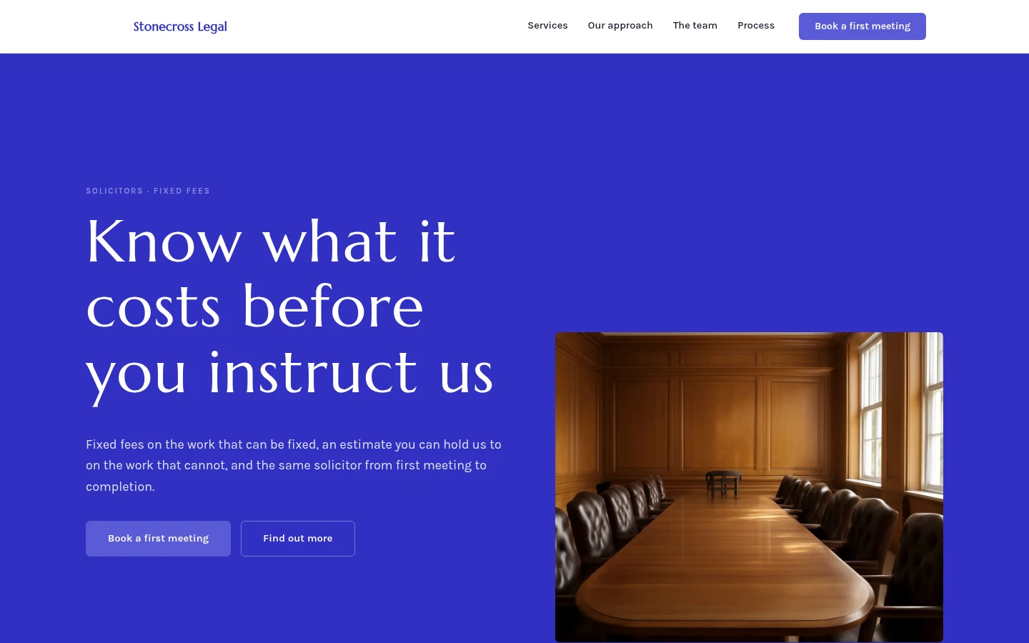The Stonecross Legal website, as a visitor sees it
