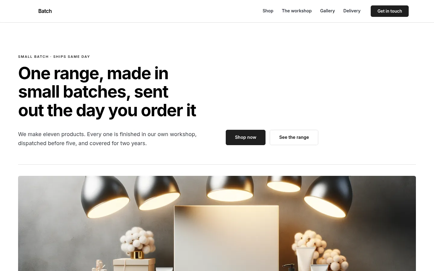The Batch website, as a visitor sees it
